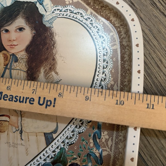 Vtg Jan Hagara 1987 Becky A Token Of Love Made In Hong Kong Tin Tray - Picture 6 of 7